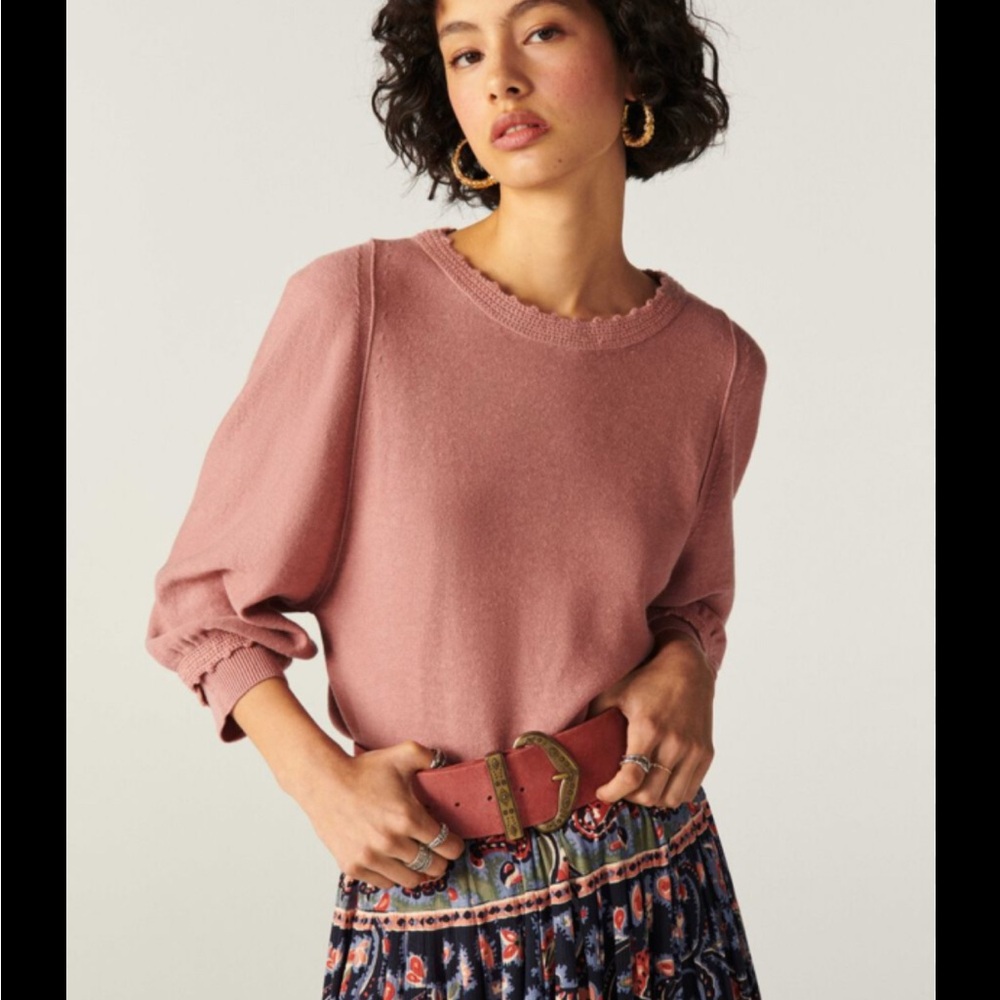 Ba&Sh Paris Delta pink sweater